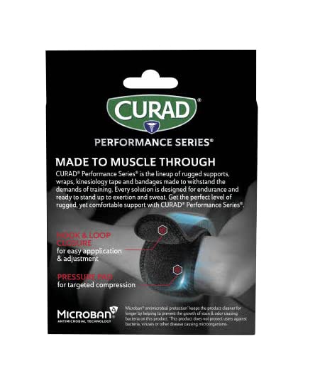 CURAD Performance Series Elbow Support, Dual Wrap-Around Strap, Universal, 1 Each