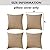 Home Brilliant Burlap Pillow Covers Set of 4 Lined Linen Square Throw Pillow Case Cushion Covers for Sofa Couch Bench Living Room Holiday Decor, 18x18 inch, Natural Linen, Set of 4