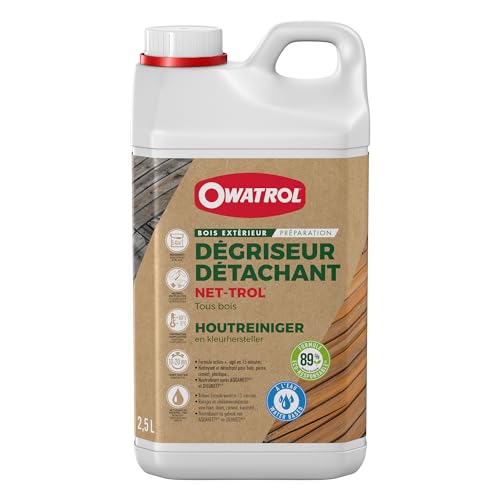 OWATROL-NET-TROL®-Dégriseur, détachant tous bois extérieurs-2.5 litres