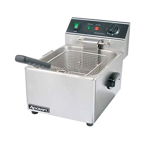 Adcraft DF-6L 15-Pound Single Tank Electric Countertop Fryer, 120v, NSF