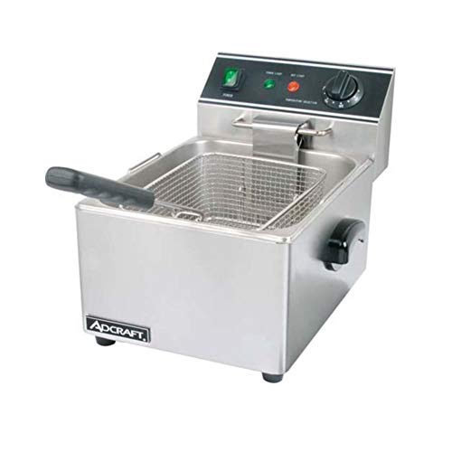 120v deep fryer - Adcraft DF-6L Commercial Electric Countertop Deep Fryer, 15-Pound Capacity Single Tank, 120v, NSF, Silver