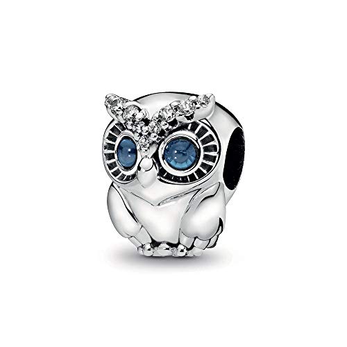 Smart Wise Owl Charm fits Pandora Moments Bracelets Bird Animal Sterling Silver Bead