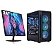 STGAubron Gaming PC Bundle with 24 Inch FHD LED Monitor- Dual Intel i7 Xeon E5 up to 3.7GHz, Radeon RX 580 8G, 16G DDR4, 512G SSD, RGB Fan x 4, Windows 11 Pro
