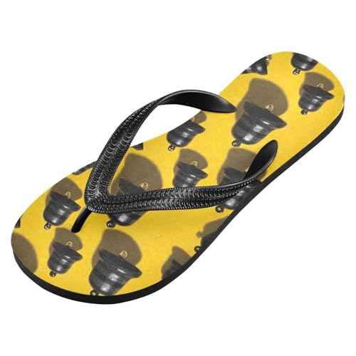 Flip Flop Sandals Pattern Bell Print for Women Men Beach Outdoor XS2