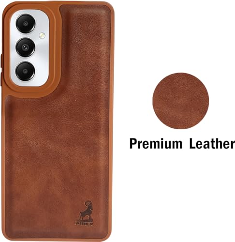 Image of AIBEX Shield Back Cover Case Compatible with Samsung Galaxy A05S 5G Back Cover | Flexible Vegan Leather | Full Camera Protection | Raised Edges | Super Soft-Touch | Bumper Case