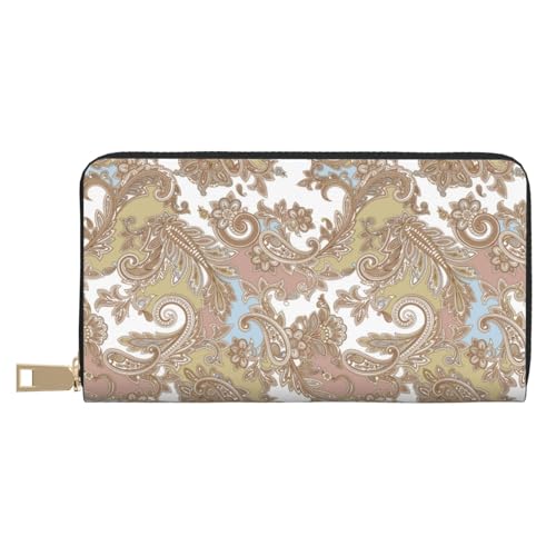 Portefeuille fin en cuir n° 9080 avec fermeture éclair pour homme et femme