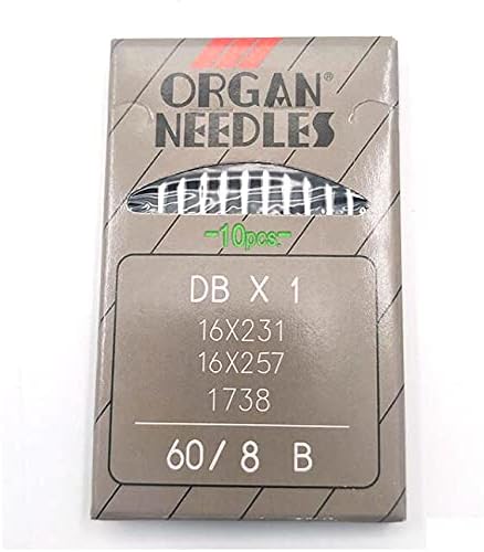 Organ-DBX1 100PCS Japan Organ Industrial Sewing Machine Needles Ball Point Needles for JUKI Brand DDL-555,DDL-5530, DDL-5550 Brother B221, B484, B485 ((Singer 8 / Metric 60))