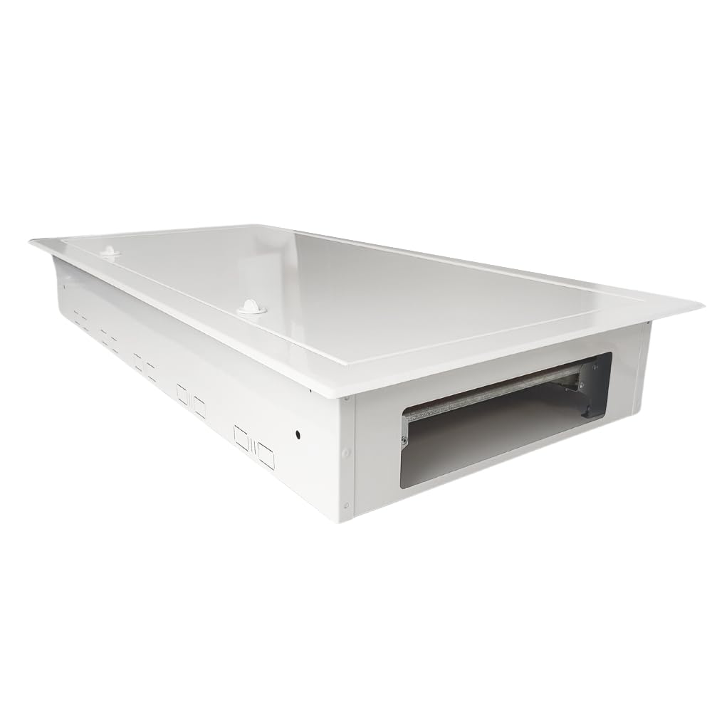 Doktorvolt Scatola di distribuzione a incasso, scatola di fusibili, scatola di distribuzione, alloggiamento in metallo, 90 moduli, 5 file, con porta bianca, IP30, IK07, per installazione in casa