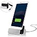 Produktbild MAXKU Typ-C Dockingstation Ladestation (inkl. 1m Kabel) Desktop Dock Halter Ladegerät Ständer mit USB-C Anschluss für Huawei P20 / Huawei P20 Pro/Huawei P20 lite, Silber