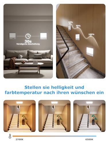 Tnight Led Akku Deckenleuchte Badezimmer mit Bewegungsmelder, Aufladbare Batteriebetriebene Lampe Keller Ohne Stromanschluss