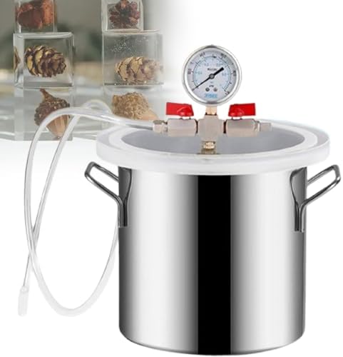 Stainless Steel Vacuum Chamber with Acrylic Lid & Hose – Perfect for Degassing Resins, Silicone & Epoxy – Available in 6L, 12L, 21L, 35L, 51L, 72L, 75L, 100L