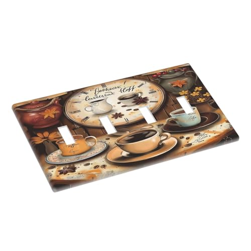 Plaque d'interrupteur café pour masquer les murs abîmés