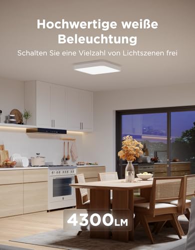 Govee Deckenlampe RGBIC 48,5W, Smart Led Deckenleuchte 4300lm, Ø38cm – Ansicht 3
