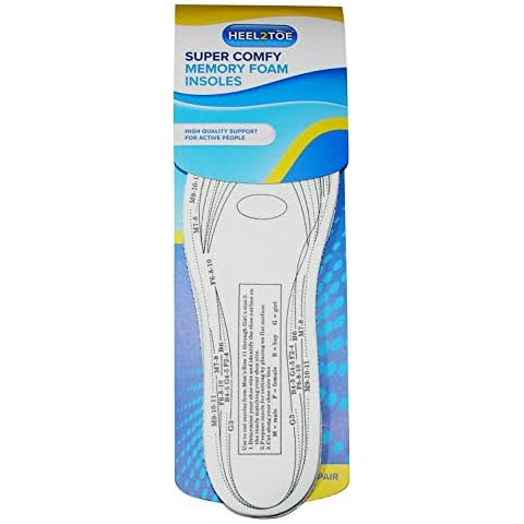 PMS 851019 Memory Foam Insoles | 1 Pair Accessory, White Cover