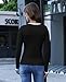 Susclude Women's Long Sleeve T Shirts Slim Fit Henley Casual Womens Tops Basic Tees Fall Outfits for Women 2025 A-Black
