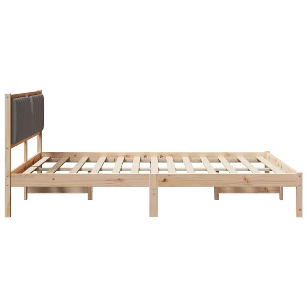 lite drewno sosnowe nowoczesny design 160 x 200 cm brązowy