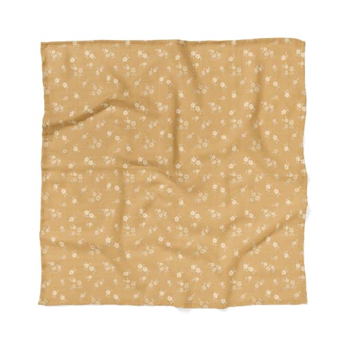 Image of Mini Wander Swaddles for Newborns Muslin Swaddle Blankets - Breathable Soft Gender Neutral Receiving Blanket Baby Essentials | 47 x 47 Cotton - Blankets (Buttercup)