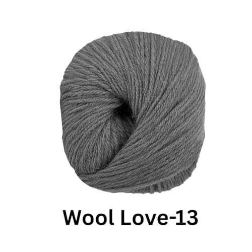Image of VCR Dark Grey Yarn, 25 Grams Hank, 85 Meters Length, 100% Merino Wool, Pack of 1, Shrink-Resistant Soft, Warm and Premium Wool Yarn for Knitting, Crochet and Craft Projects