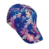 SAGEFINDS Silk Floral Baseball Cap | All-Over Embroidered Print | Fashion Accessory for Women | Protective 3” Brim | 100% Polyester | Hat Adjusts to Fit Most | Blue