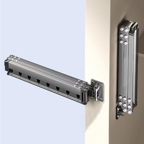 OIFJROIW Tendedero Ropa Montar Pared, Barra Extensible De 3 Niveles, Tendedero De Aluminio, para Balcón, Ropa, Baño, Dormitorio
