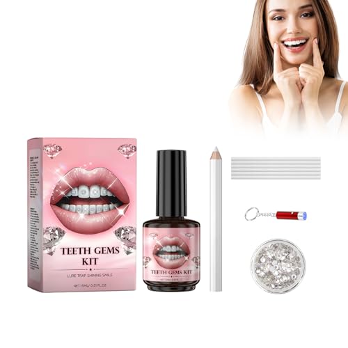 Kit De Diamants Pour Dents - Ensemble DIY De Bijoux Dentaires Brillants Avec Cristaux étincelants, Outils Professionnels Et Facile à Appliquer - Décoration...