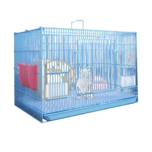 RoastMe 折りたたみ式ウサギケージ 屋根付き 透明モルモットケージ 大型 引き出し式トイレ付き ウサギケージ メッシュ 噛みつき防止休憩エリア デグートケージ 休憩エリア 組み立て簡単 お手入れ簡単 小動物ケージ、スロープ、天井ドア、小動物、フェレッ