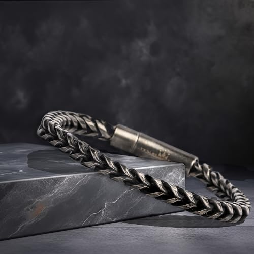 Men's Stainless Steel Bracelet - Medieval Vintage Distressed Style, Sturdy 316L Steel, Bold Accessory for the Modern Man, Ideal Gift for Husband, Boyfriend, or Son3