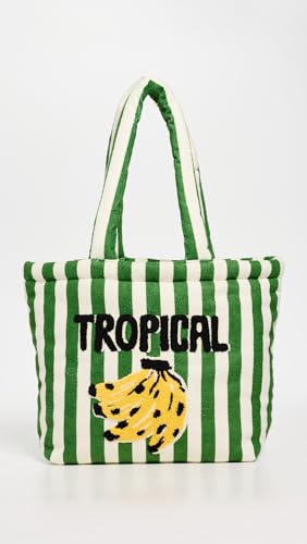 Bolso Tote Tropical con Rayas y Plátano para Mujer miniatura 2