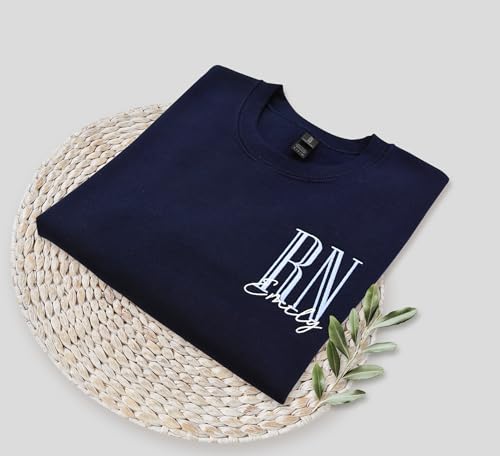 NACRE APPAREL Custom Name Nurse Sweatshirt RN LN LPN Licensed Practical Registered Nurse Life Nursing School Add Your Name4