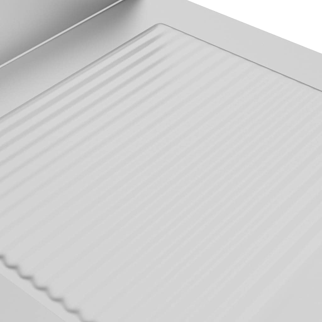 Mueble de cocina de acero inoxidable con escurridor, 60 x 60 x 95 a 96 cm, patas ajustables, borde de 10 cm, espacio de almacenamiento para gastronomía, restaurante, cocina, catering, hotel
