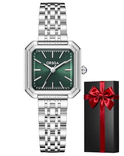 CIVO Montre Femme Acier Argent: Analogique Quartz Montres Bracelet Etanche Carre - Chic Cadeau pour Femme