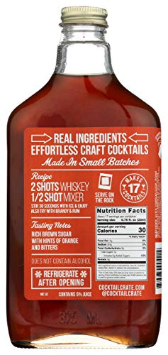 Cocktail Crate, Craft Cocktail Mixer, Classic Old Fashioned, 12.7 Fl Oz