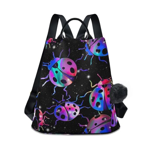 Sac à dos antivol pour femme Neon Ladybirds le sac tendance contre le vol en voyage