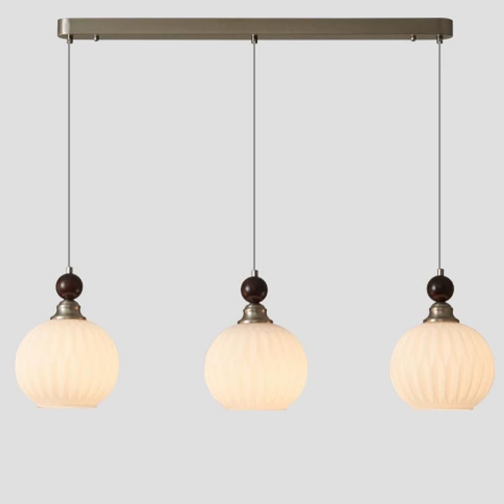 Suspension salle à manger milieu du siècle, luminaire îlot de cuisine chic en nickel