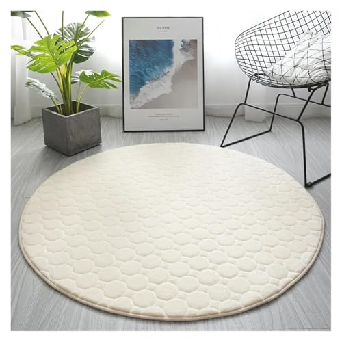 Tapis de maison matelassé beige en polaire corail haute densité - 2