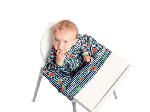 Image of BIBaDO - Coverall Baby Feeding Bibs, Long Sleeve Bib, Easy to Clean Baby Bibs for Eating, Adjustable High Chair Catch All Sleeved Bibs, Toddler Bib
