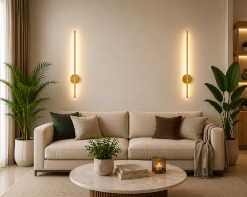 Image of fizzytech LED Wall Highlighter Light, Modern Decorative Wall Lamp with 3 Colour Changing Modes, Waterproof Designer Wall Sconce for Living Room, Bedroom & Hallway, Pack of 2