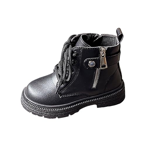 IWIHMIV Girls Short Boots Cute Leather Riding Booties for Girl