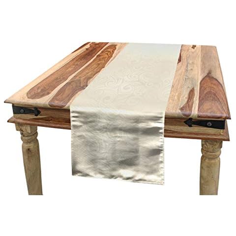 ABAKUHAUS Ivory Victorian Table Runner Cover