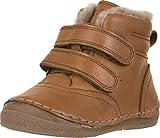 Froddo Kinder Stiefel G2110113 Mädchen Jungen Leder Stiefel Klettverschluss Braun (Congnac) Größe 22 EU