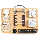 Assistex Wooden Fidget Busy Board for Dementia Patients – Memory Care Activities for Seniors, Fidget Board for Adults with Dementia, Elderly Sensory Toys for Anxiety Relief