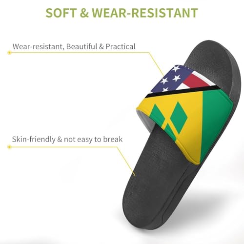 American And The Grenadines Flag Slippers for Men Wormen Shower Bathroom Slipper Indoor Beach Non Slip Sandal3