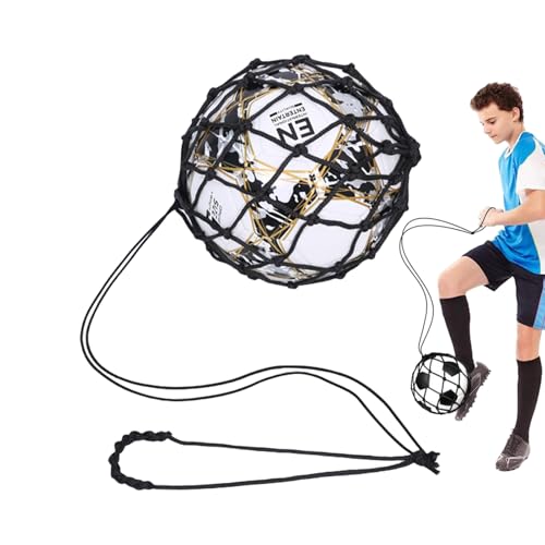 Red de entrenamiento de fútbol | Red elástica para lanzar | Ayuda ligera de entrenamiento de fútbol | Red de entrenamiento de retorno para pases, ejercicios, práctica de portero para niños