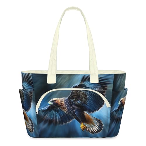 Sac fourre-tout matelassé à motif aigle grand sac à bandoulière zippé