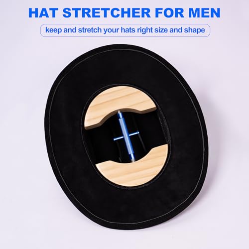 Image of Hat Stretcher, Hat Stretchers for Fitted Hats, Wooden Hats Stretcher with Lever Wrench, Extender for Men