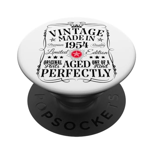 Decoraciones vintage de 70 cumpleaños vintage de 1954 70 cumpleaños PopSockets PopGrip Intercambiable