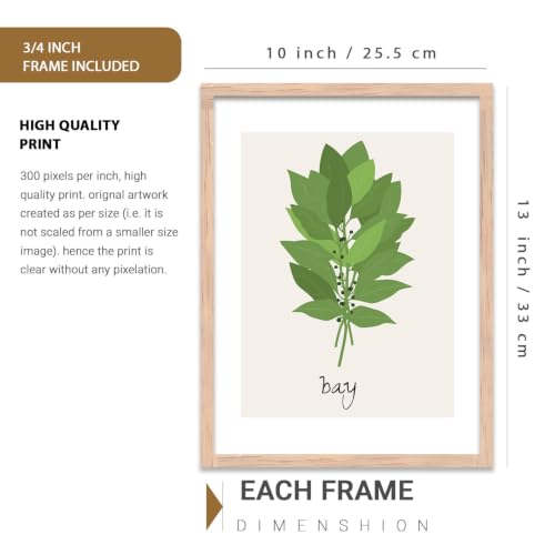 Image of kotart Nature Inspired Digital Painting for Wall Decoration - Botanical Leaf Wall Art Prints for Living Room Bedroom Office Room Decor (10X13 INCH, G)