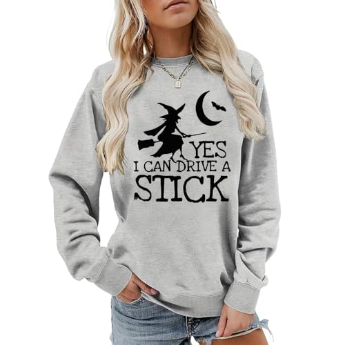 Yes I Can Drive A Stick Sweatshirt, Why Yes I Can Drive A Stick Halloween Sweatshirt
