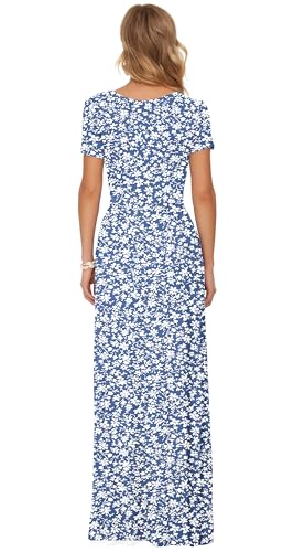 Image of AUSELILY Women's Classic Short Sleeve Loose Plain Casual Long Maxi Dresses for Women 2026