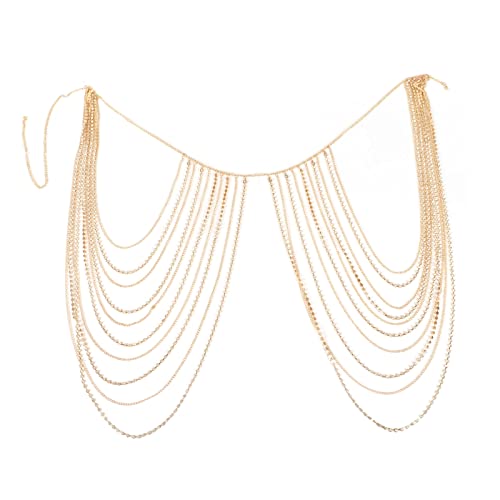 Cadena para el vientre de playa en verano y looks con vestidos de fiesta